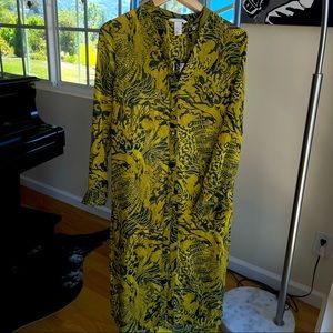 Sold! H&M Yellow Paradise Print Sheer Tunic- Excellent Condition